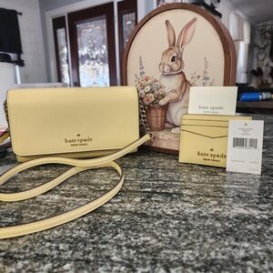 Kate Spade Set Lemon Crossbody Bag & Card Holder-New With Tags